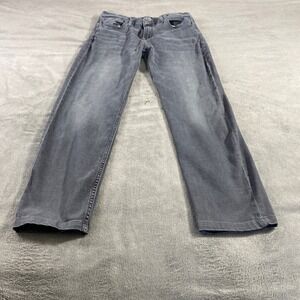 7 For All Mankind Jeans Women 36 Grey Straight Leg 115308 B06 Faded Stretch Y2K
